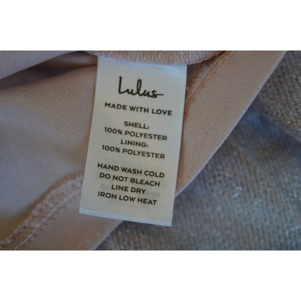 Lulus Especially Stunning Blush Pink Sparkly Pleated Maxi Prom Dress Size Medium - Picture 8 of 12